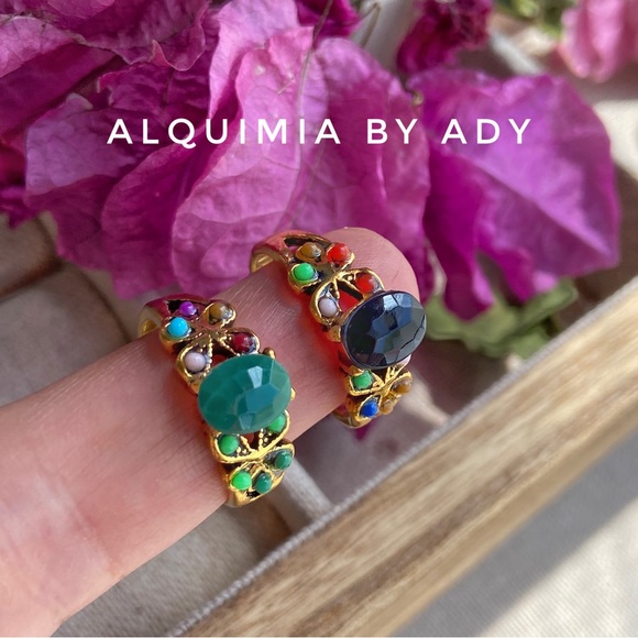 Alquimia gold multicolor gemstone ring - Picture 2 of 2